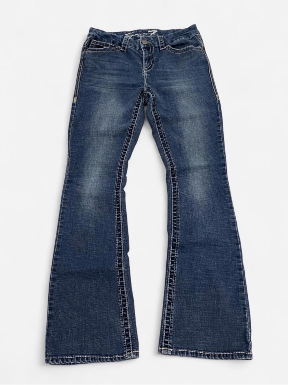 Seven7 Jeans Mid Rise Bootcut with Contrast Heavy Stitching